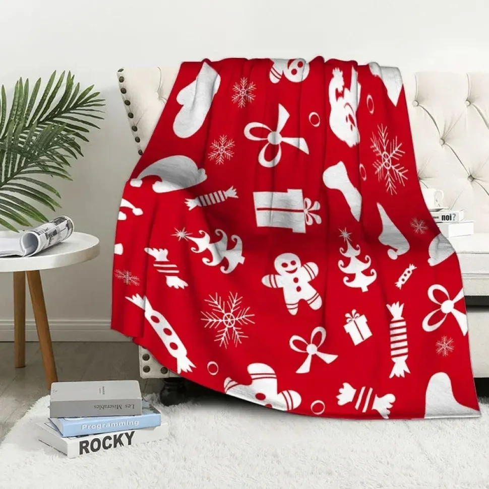 Plaid De Noël Rouge