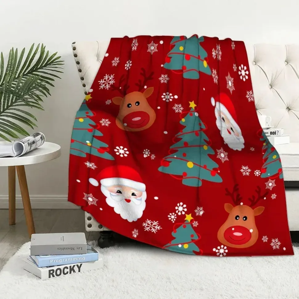 Plaid De Noël Rouge