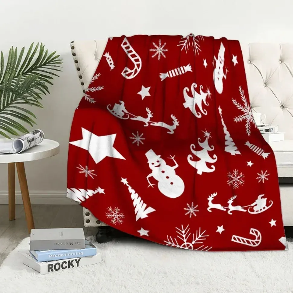 Plaid De Noël Rouge