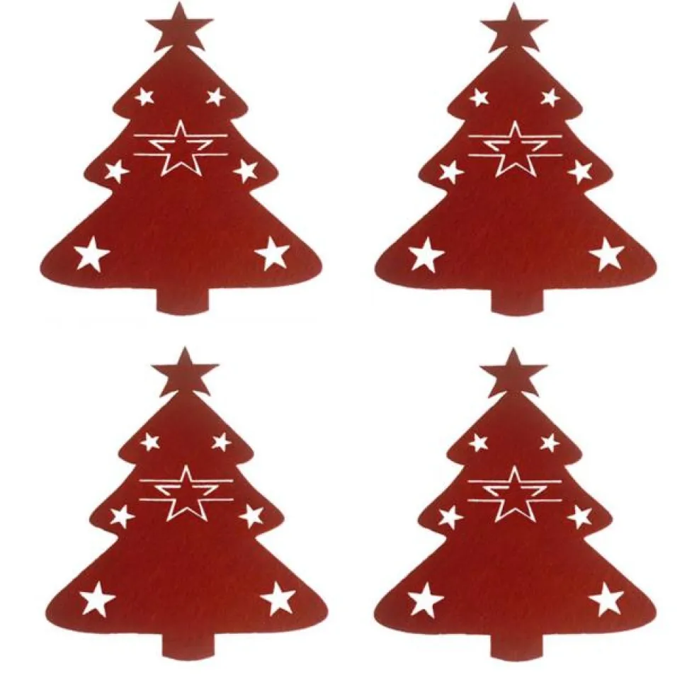 Porte Couvert De Noël - Sapin Avec Etoile