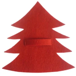 Porte Couvert Noël Feutrine - Rouge