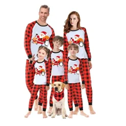 Pyjamas De Noël Famille Motif Père Noël