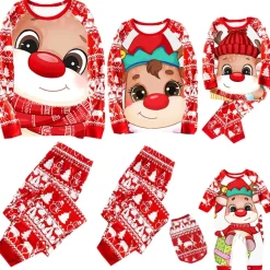Pyjamas Moche De Noël : Renne Avec Un Chapeau De Lutin