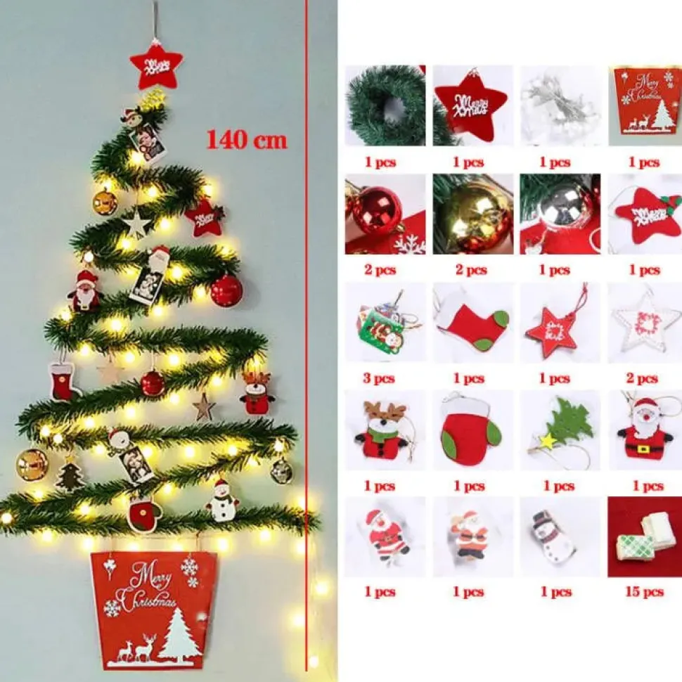 Sapin De Noël Mural Guirlande