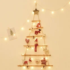 Sapin Mural De Noël - Échelle En Bois