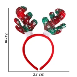 Serre-tête Cerf Noël : Bois De Renne Avec Flocons