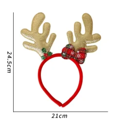 Serre-tête De Noël Femme : Bois De Renne Or