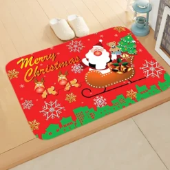 Tapis De Noël - Père Noël Dans Son Traineau