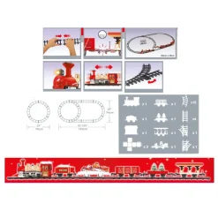 Train Rouge De Noël électrique Lumineux Et Musical