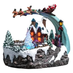 Village Lumineux De Noël Avec Traineau